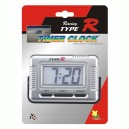 T12306 -  Digital clock silver /with micro-battery/ /with led light/