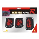 T23023 -  Pedal pad /3 pcs/ fire design (black/red or black/blue) 