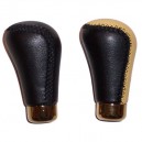 T19005 - Gearshift knob /leather/ /black, yellow