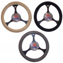 T12039 - Steering wheel cover /black, gray, beige/ suede imitat