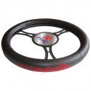 T12040 - Steering wheel cover /black with red dragon/