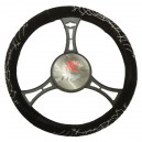 T12060 - Wheel cover, black, white spider-net, velvet-touch