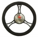 T12065 - Wheel cover, black, velou-touch, structured